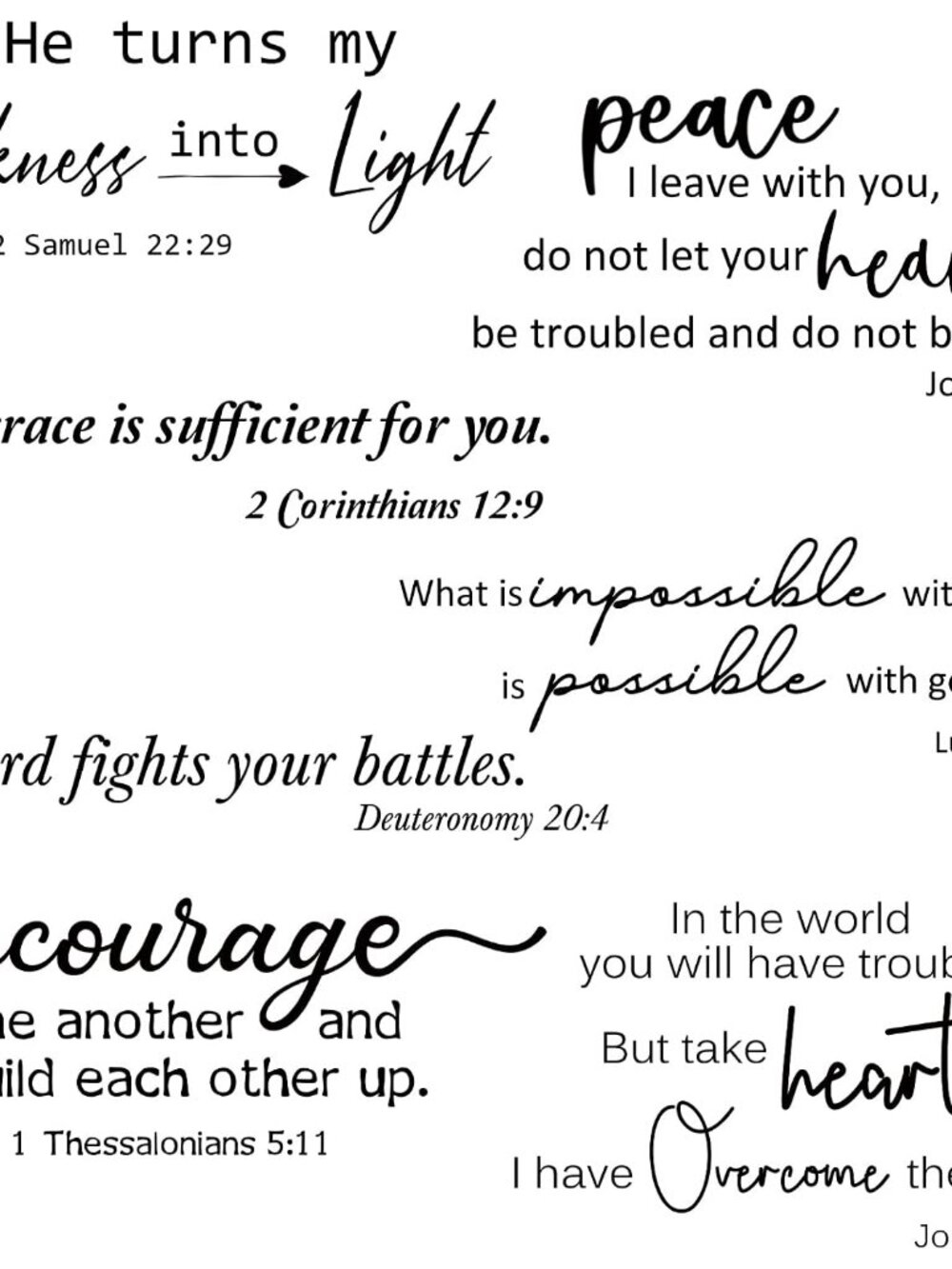 Bible Verse Stickers Peel & Stick,Encourage One Another